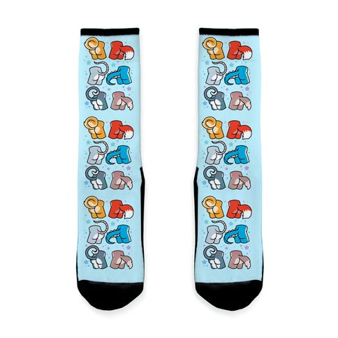 Assorted Furry Butts Socks